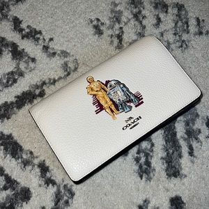 Coach Star Wars C-3PO & R2-D2 clutch/wallet on strap. BRAND NEW